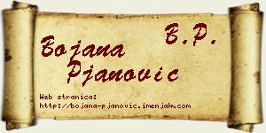 Bojana Pjanović vizit kartica
